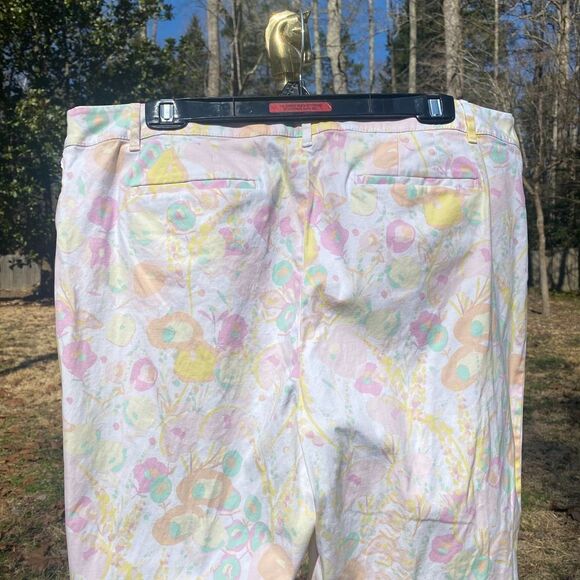 Talbots Perfect Crop 60's Pastel Floral Slacks - Picture 6 of 8
